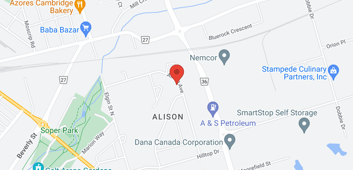 map of 99 Alison Avenue